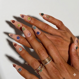 Handmade- Spring Crystal Bloom Press On Nail Set