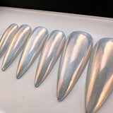 Handmade- Holo Glaze Chrome Press On Nail Set