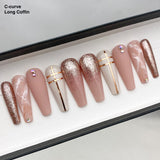 HANDMADE- LOVE AFFAIR ROSE GOLD FOIL OMBRE MATTE MARBLE W/BLING ACCENT