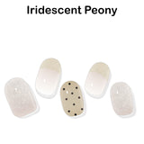 Instant Gel Manicure- Iridescent Peony, Semi-Cured Gel Nail Wrap