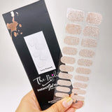 Instant Gel Manicure- Ivory Firework, Semi-Cured Gel Nail Wrap