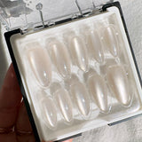 Instant Luxury Acrylic Press-On Nails- Luminous Chrome, Almond