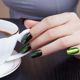 Instant Gel Manicure- Midnight Champagne, Semi-Cured Gel Nail Wrap