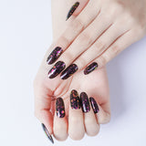 Instant Gel Manicure- Midnight Sangria, Semi-Cured Gel Nail Wrap