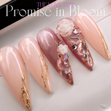 Handmade- LOVE EDIT- Promise In Bloom Flower Press On Nail Set