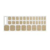 Instant Gel Pedicure- Sparkling Champagne, Semi-Cured Gel Toe Nail Wrap