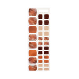 Instant Gel Pedicure- Red Agate, Semi-Cured Gel Toe Nail Wrap