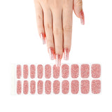 Instant Gel Manicure- Pink Firework, Semi-Cured Gel Nail Wrap