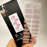 Instant Gel Manicure- Pink Firework, Semi-Cured Gel Nail Wrap