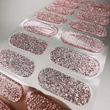 Instant Gel Manicure- Pink Firework, Semi-Cured Gel Nail Wrap