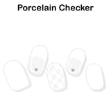 Instant Gel Manicure- Porcelain Checker, Semi-Cured Gel Nail Wrap