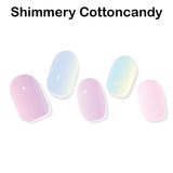 Instant Gel Manicure- Shimmery Cotton-candy, Semi-Cured Gel Nail Wrap