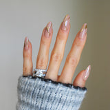 Instant Luxury Acrylic Press-On Nails- Soft Serve- Almond