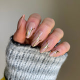 Instant Luxury Acrylic Press-On Nails- Soft Serve- Almond