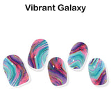 Instant Gel Manicure- Vibrant Galaxy, Semi-Cured Gel Nail Wrap