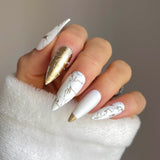 Instant Luxury Acrylic Press-On Nails- Grayson- Medium Stiletto