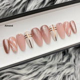 HANDMADE- LOVE AFFAIR ROSE GOLD FOIL OMBRE MATTE MARBLE W/BLING ACCENT