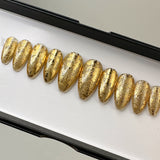 Handmade- Gold or Rose Gold Crescenta Valley, Press On Nail Set