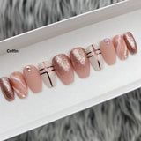 HANDMADE- LOVE AFFAIR ROSE GOLD FOIL OMBRE MATTE MARBLE W/BLING ACCENT
