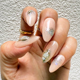 Handmade- Molten Gold Lava Press On Nails