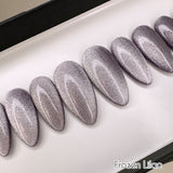 Handmade- Icy Shimmery Cat-Eye Press On Nails