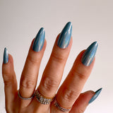 Instant Glam- Holo Mellow, Pink Fizz, Blue Lagoon, Almond Iridescent Holo Press On Nail Set