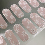 Instant Gel Manicure- Daisy Rosy, Semi-Cured Gel Nail Wrap