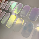 Instant Gel Manicure- Dewy Moonlight, Semi-Cured Gel Nail Wrap