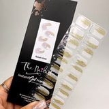 Instant Gel Manicure- Splash Gold, Semi-Cured Gel Nail Wrap