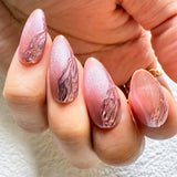 Handmade- Terra Luxe Cranberry Press On Nails