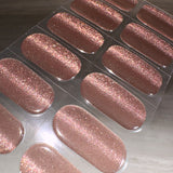 Instant Gel Manicure- Latte Cateye, Semi-Cured Gel Nail Wrap