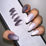 Handmade- Icy Shimmery Cat-Eye Press On Nails