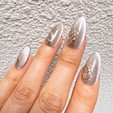 Handmade- Terra Luxe Champagne Press On Nails
