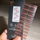 Instant Gel Manicure- Latte Cateye, Semi-Cured Gel Nail Wrap