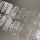 Instant Gel Manicure- Silver Flash, Semi-Cured Gel Nail Wrap