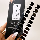 Instant Gel Manicure- Onyx French, Semi-Cured Gel Nail Wrap