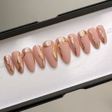 Handmade- Magical Aurora Collection- Golden Hours Press On Nail Set