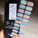 Instant Gel Manicure- Shimmery Cotton-candy, Semi-Cured Gel Nail Wrap
