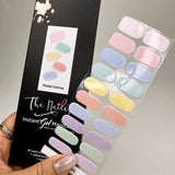 Instant Gel Manicure- Pastel Canvas, Semi-Cured Gel Nail Wrap