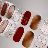 Instant Gel Manicure- Coffee Syrup, Semi-Cured Gel Nail Wrap