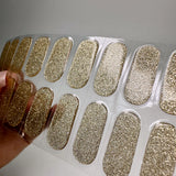 Instant Gel Manicure- Champagne Flash, Semi-Cured Gel Nail Wrap