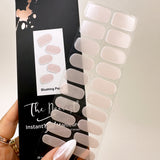 Instant Gel Manicure- Blushing Pearl, Semi-Cured Gel Nail Wrap