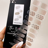 Instant Gel Manicure- Iridescent Peony, Semi-Cured Gel Nail Wrap