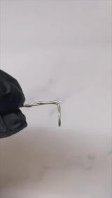 Handmade- Shadow Hearts, Ruby Red Cat-eye Paper Clip Heart Press On Nail Set