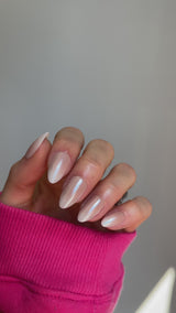 Instant Luxury Acrylic Press-On Nails- Glazed Acrylic Ombre- Short Almond