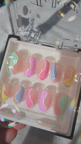 Instant Luxury Acrylic Press-On Nails- Prismatic, Short Oval