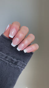Instant Luxury Acrylic Press-On Nails- Timeless French, Square