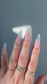 Handmade- Lace & Grace Bubble Detail French Press On Nail Set