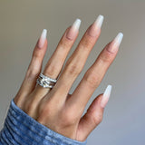 Gift Box 3 Set Combo *Soft Flare* Medium Coffin Instant Luxury Acrylic Press On Nails