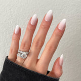Instant Luxury Acrylic Press-On Nails- Blush Ombre- Short Almond